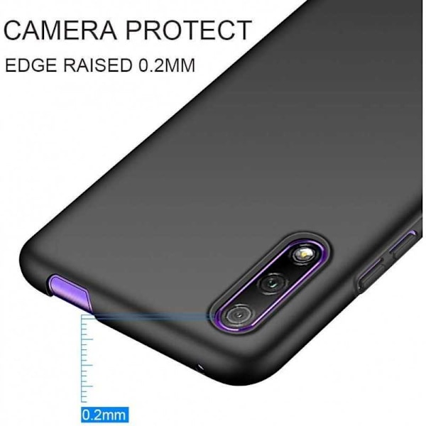 Huawei P Smart Pro kumipäällysteinen mattamusta Cover Basic V2 Black