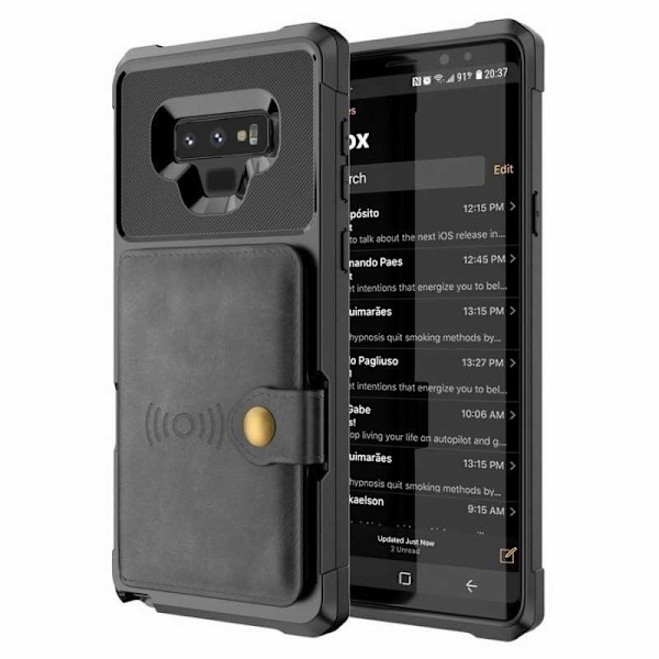 Samsung Note 9 Iskunkestävä Premium Cover 4-TACK Solid V3 Svart