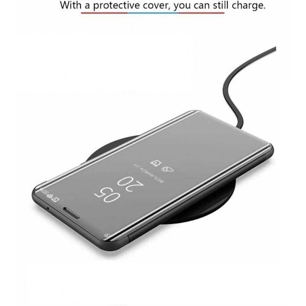 Samsung A55 5G Smart Flip Case Clear View Standing V2 Rocket Black