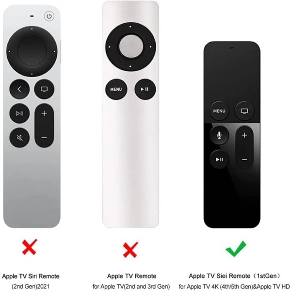 Silikoneskal Apple TV 4K fjernbetjening Black 04e4 | Black | Fyndiq