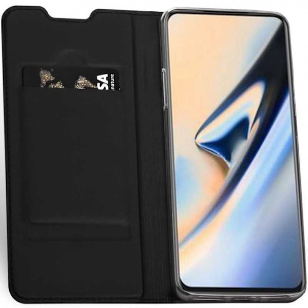 OnePlus 7 Pro Flip Case Skin Pro med kortrum Black