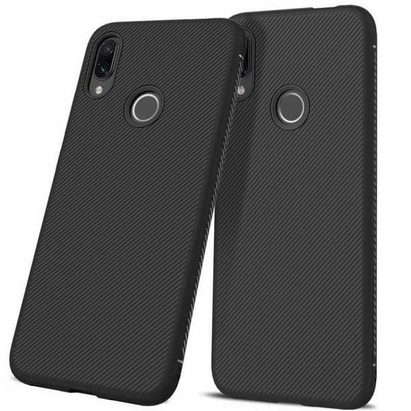 Xiaomi Redmi Note 7 iskunkestävä suojus FullCarbon V3 Black