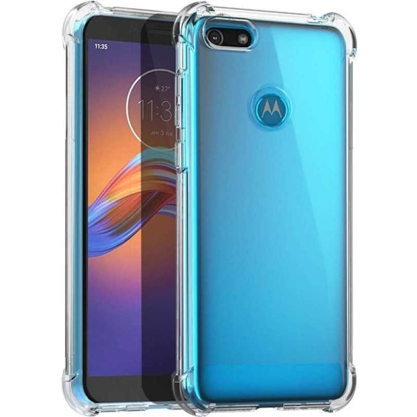 Motorola Moto E6 Play Stöttåligt Skal med Förstärkta Hörn Transparent