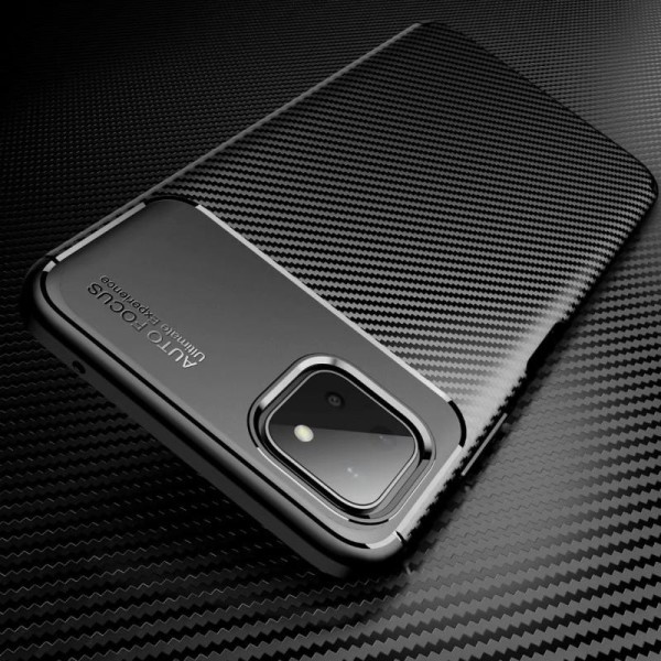 Samsung A22 5G Iskunkestävä ohut kansi FullCarbon V4 Black