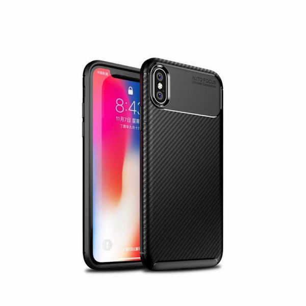 iPhone XS / X Iskunkestävä suojus FullCarbon V4 Black