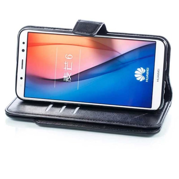 Huawei Mate 10 Lite Praktisk Plånboksfodral med 12-Fack Array V4 Black