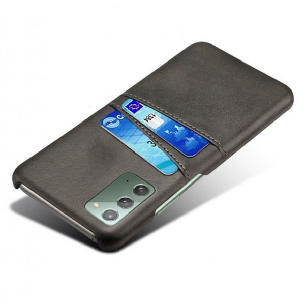 Samsung Note 20 stødabsorberende kortholder Retro V2 Black