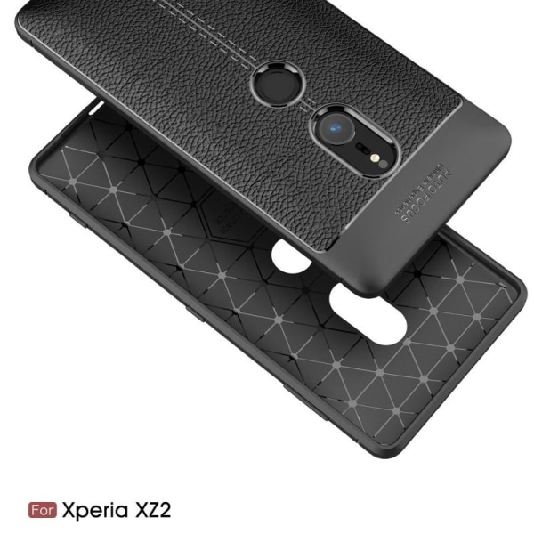 Xperia XZ2 stød- og stødabsorberende cover LeatherBack Black
