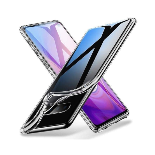 Samsung S10 Plus iskuja vaimentava silikonikuori, yksinkertainen Transparent