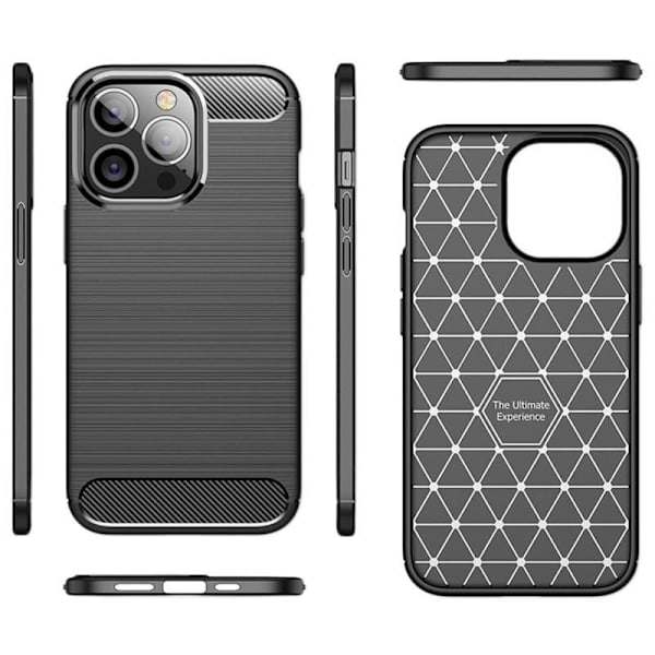 iPhone 14 Pro Stöttåligt Slimmat Skal FullCarbon V4 Svart