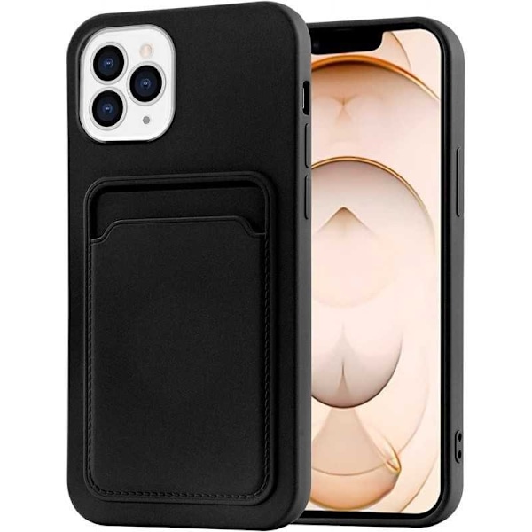 iPhone 14 Pro Max Kumitettu Iskunkestävä Kotelo Korttilokeron Liquid Rosa
