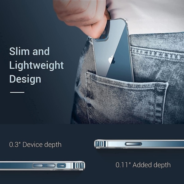 iPhone 12 Mini Støtdempende silikonetui Simple Transparent