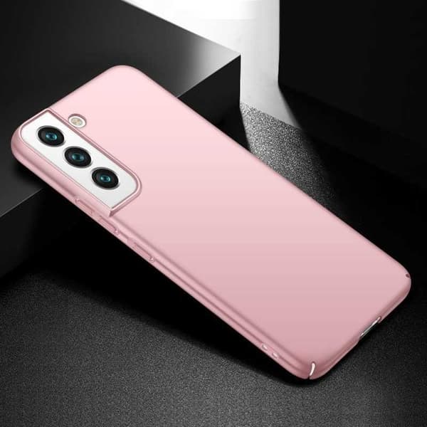 Samsung S23 ohut kumipinnoitettu Cover Basic V2 Pink gold