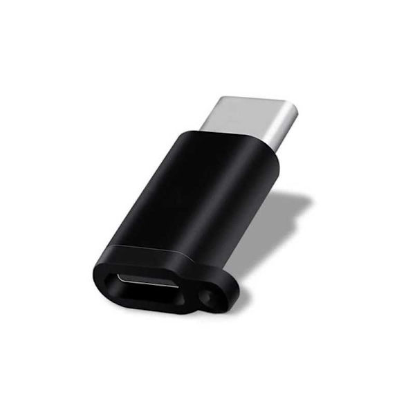 5-PACK Adapter Micro USB till USB-C Typ C Svart