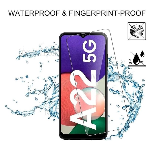 Samsung A22 5G Hærdet glas 0,26mm 2,5D 9H Transparent