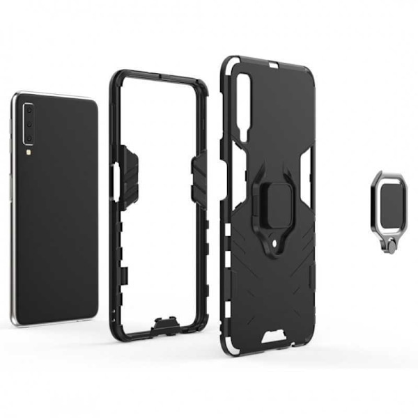 Samsung A70 stødsikkert cover med ringholder tyndarmeret (SM-A705F/DS) Black