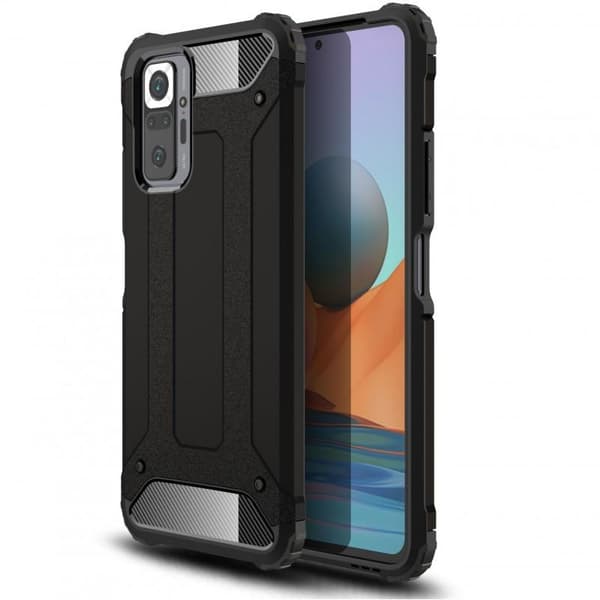 Xiaomi Redmi Note 10 Pro Stöttåligt Skal SlimArmor® Black