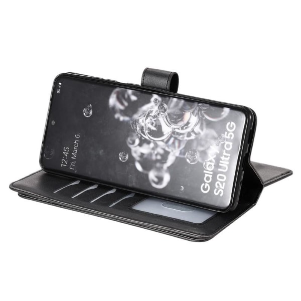 Samsung S20 Ultra Praktisk Plånboksfodral med 11-Fack Array V2 Svart