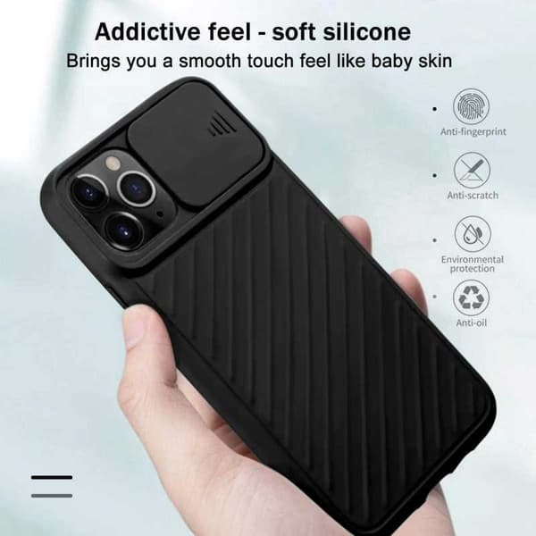iPhone 11 Pro Max Iskunkestävä kotelo Sisäänrakennettu CamShield Svart