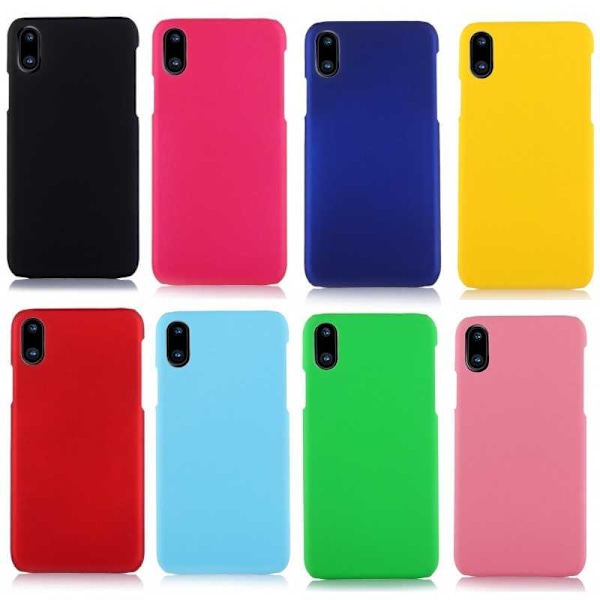 iPhone X Ultratynd gummibelagt mat sort cover Svart