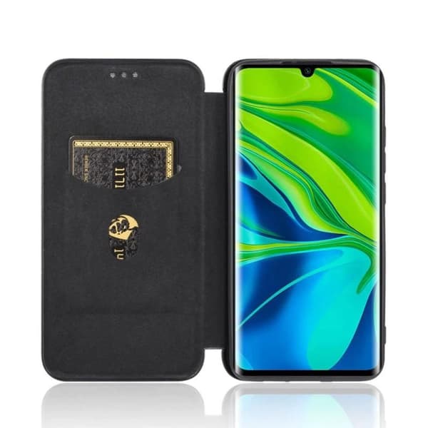 Xiaomi Mi 10/10 Pro Flip Case -korttipaikka CarbonDreams® Green Black