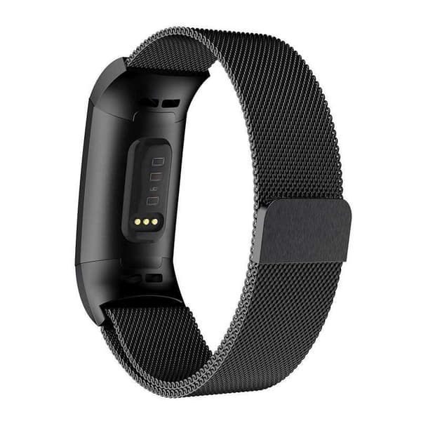 Fitbit Charge 3 -rannekoru Milanese Loop Black