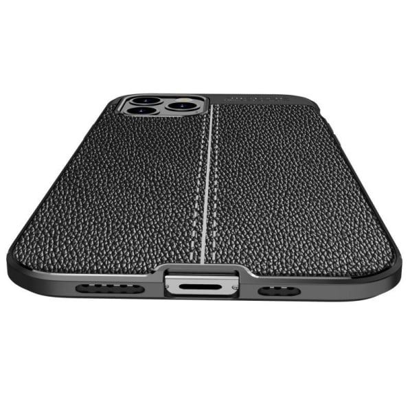 iPhone 13 Pro Stødsikkert og stødabsorberende cover læderbag Black