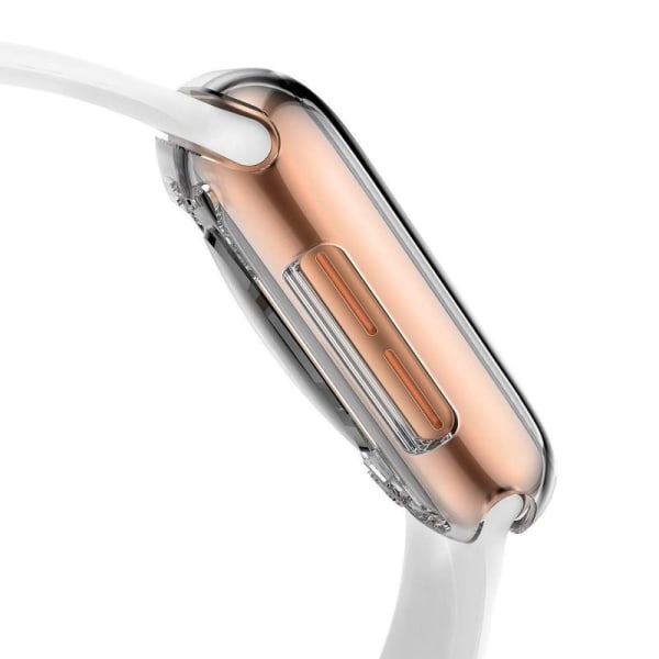 2-PAKK Hel dekning Ultratynn TPU-sag Apple Watch SE 44mm Liquid Transparent