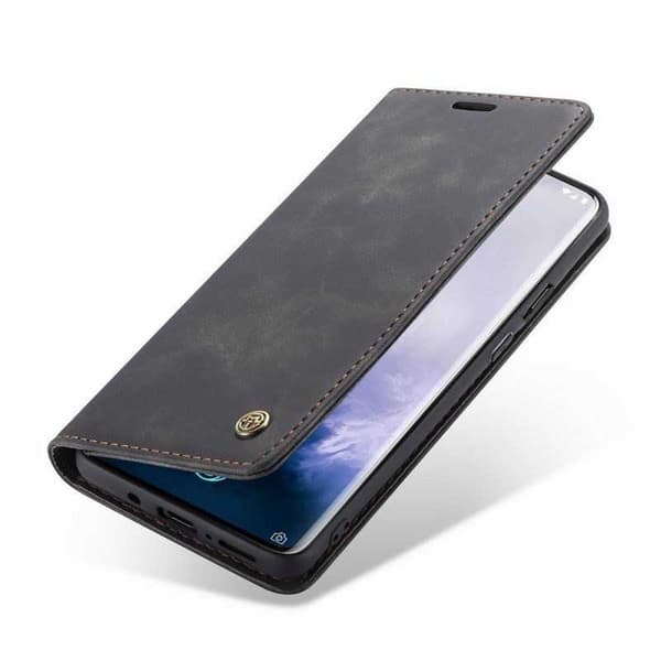 OnePlus 7 Pro Elegant Flip Case CaseMe 3-FACK Black