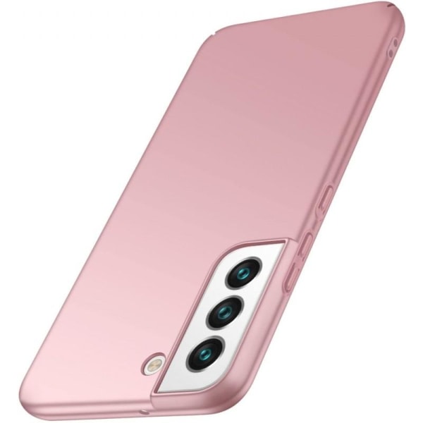 Samsung S21 FE Ultratunn Gummibelagd Mattsvart Skal Basic V2 Pink gold