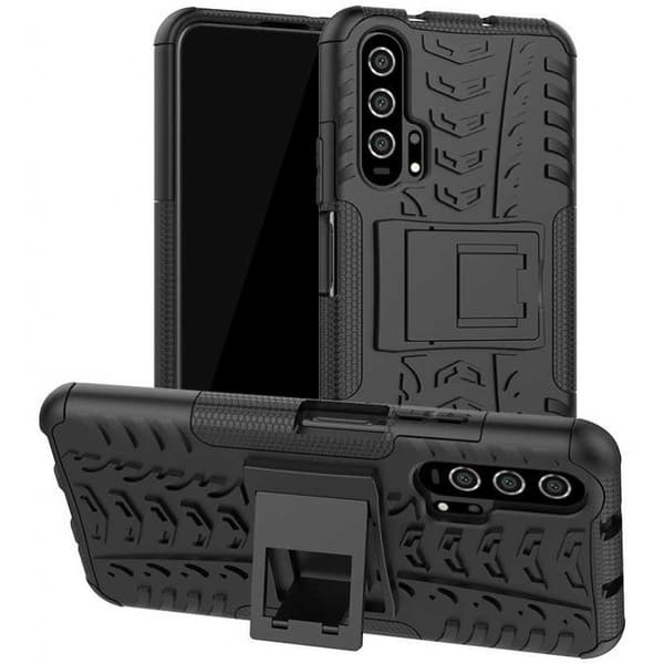 Huawei Nova 5T iskunkestävä suojus Active Supportilla Black