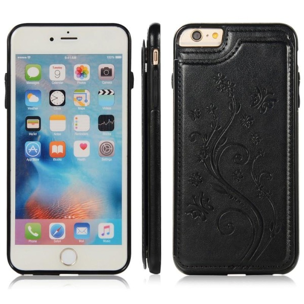 iPhone 6 / 6S Shockproof Case Kortholder 3-POCKET Flippr V2 Black
