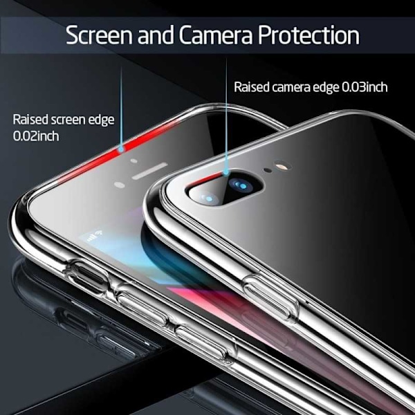 iPhone SE (2020 & 2022) stødabsorberende skal 9H hærdet glas bagside glas bagside Transparent