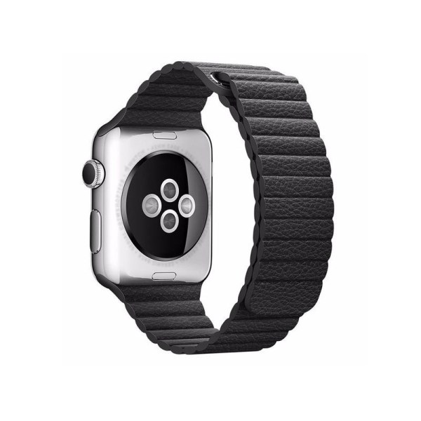 Apple Watch 40 mm læderarmbånd Magnetisk låseløkke Black