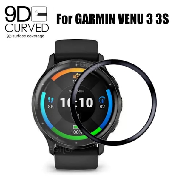 Garmin Venu 3s FullFrame 3D Härdat glas 0.26mm 9H Transparent