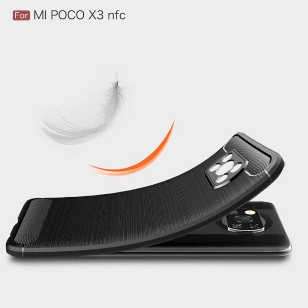 Xiaomi Poco X3 NFC Stöttåligt Skal SlimCarbon Svart