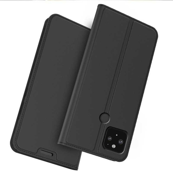 Google Pixel 4a 5G Flip Case Smooth -korttipaikka Black