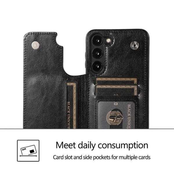 Samsung S23 FE iskunkestävä kansikorttipidike 3-taskuinen Flippr