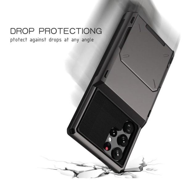 Huawei P30 Pro Stöttåligt Skal med Kortfack Void Svart