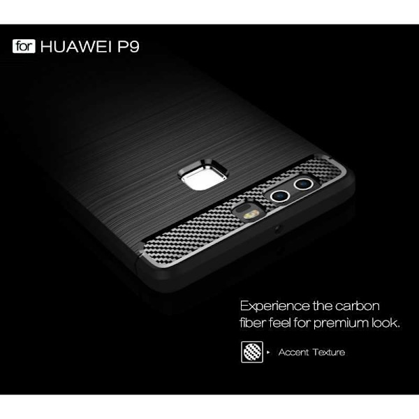Huawei P9 Lite stødsikker stødabsorberende skal SlimCarbon Svart
