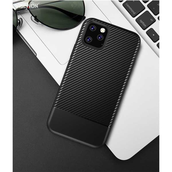 iPhone 12 Mini iskunkestävä mobiilikotelo FullCarbon Black