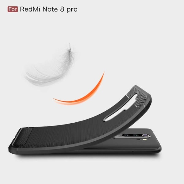 Xiaomi Redmi Note 8 Pro Iskunkestävä SlimCarbon-kuori Black