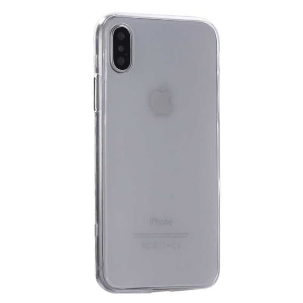 360° täysin peittävä silikonikotelo iPhone XS Max Transparent