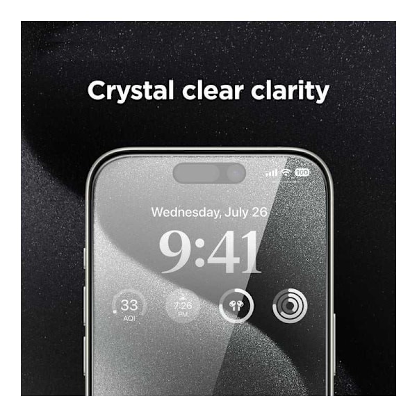 iPhone 16 Pro Privacy Härdat glas 0.26mm 3D 9H