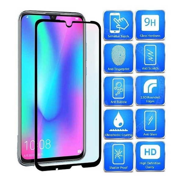 2-PACK Huawei P Smart 2019 Hærdet glas 0,26 mm 2,5D 9H fuldramme Transparent