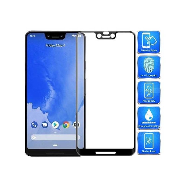 2-PAKKE Google Pixel 3 XL hærdet glas 0,26 mm 2,5D 9H Fullframe Transparent