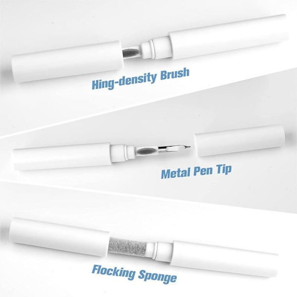 3in1 Rengörings Kit för Airpods, Hörlurar m.m. Vit