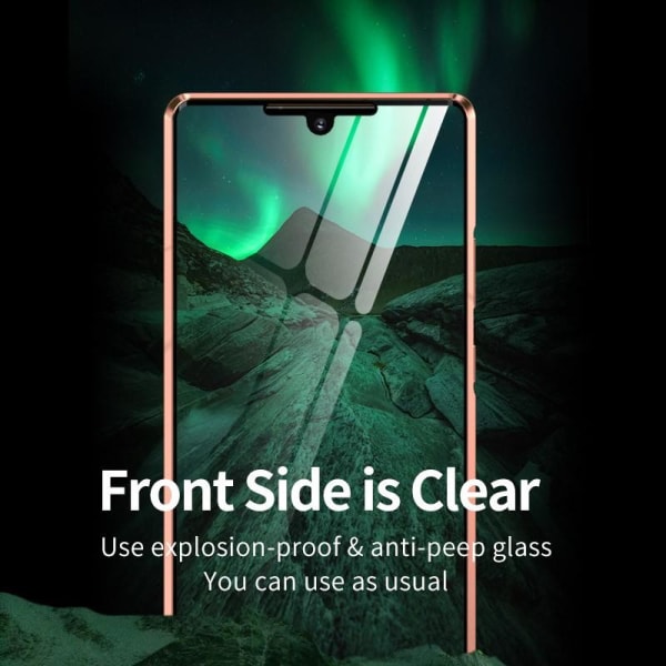 Samsung Note 20 Personvern Omfattende Premium Cover Glassback V4 Transparent