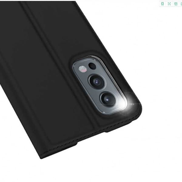 OnePlus Nord 2 5G Flip Case Smooth -korttipaikka Black