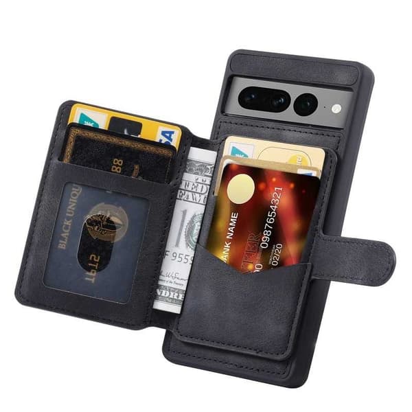 Google Pixel 7 Pro Iskunkestävä Premium Cover 7-SLOT Solid V6 Nordcell™ Black